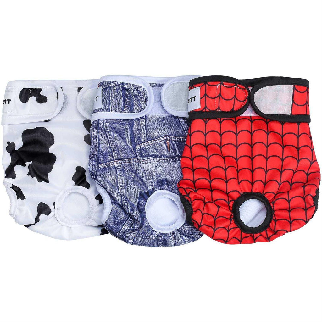 3 Pack Washable Reusable Absorbent Female Dog Diapers T434098