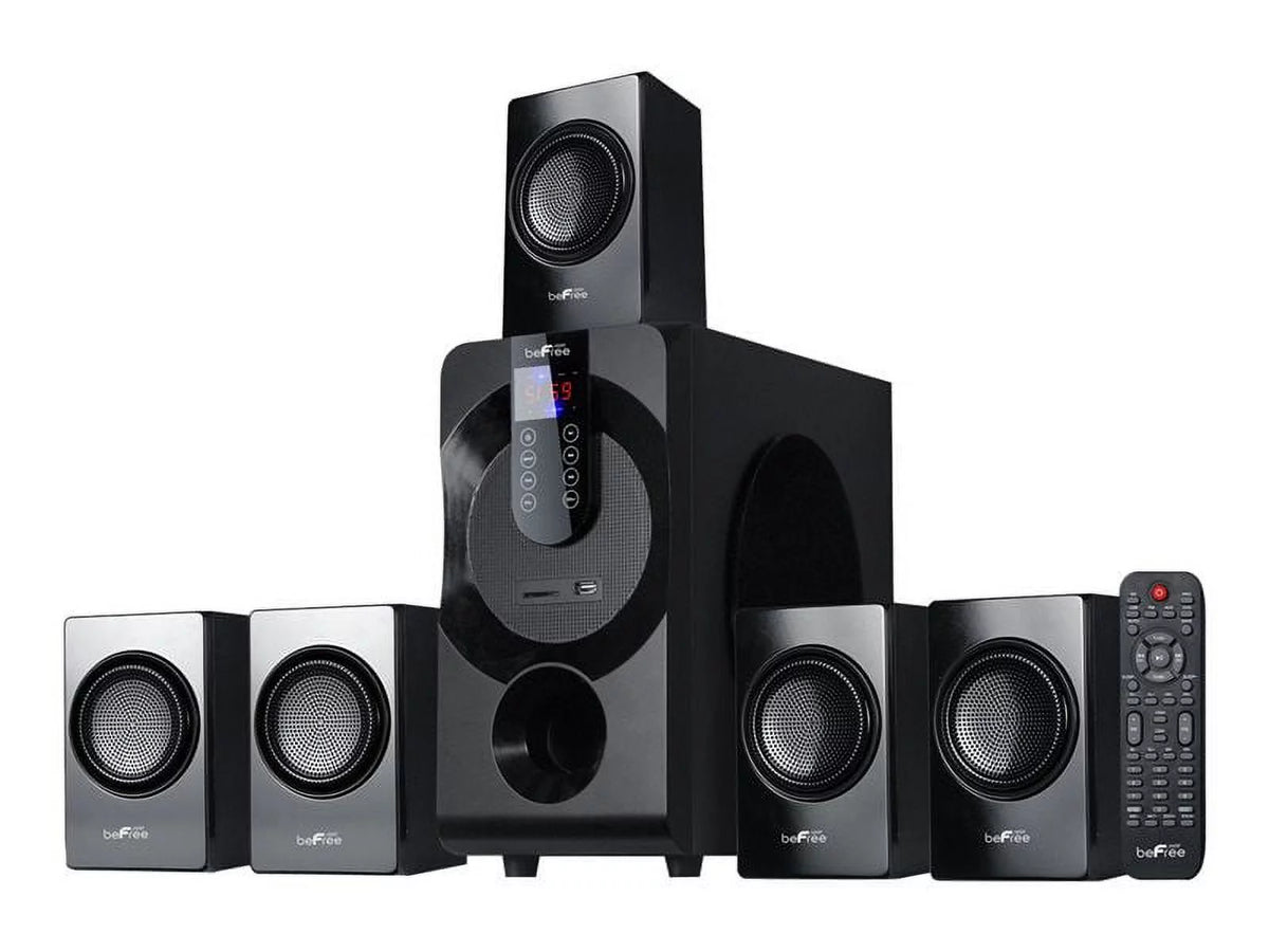 5.1 Channel Surround Sound Bluetooth Speaker System in Black S7242