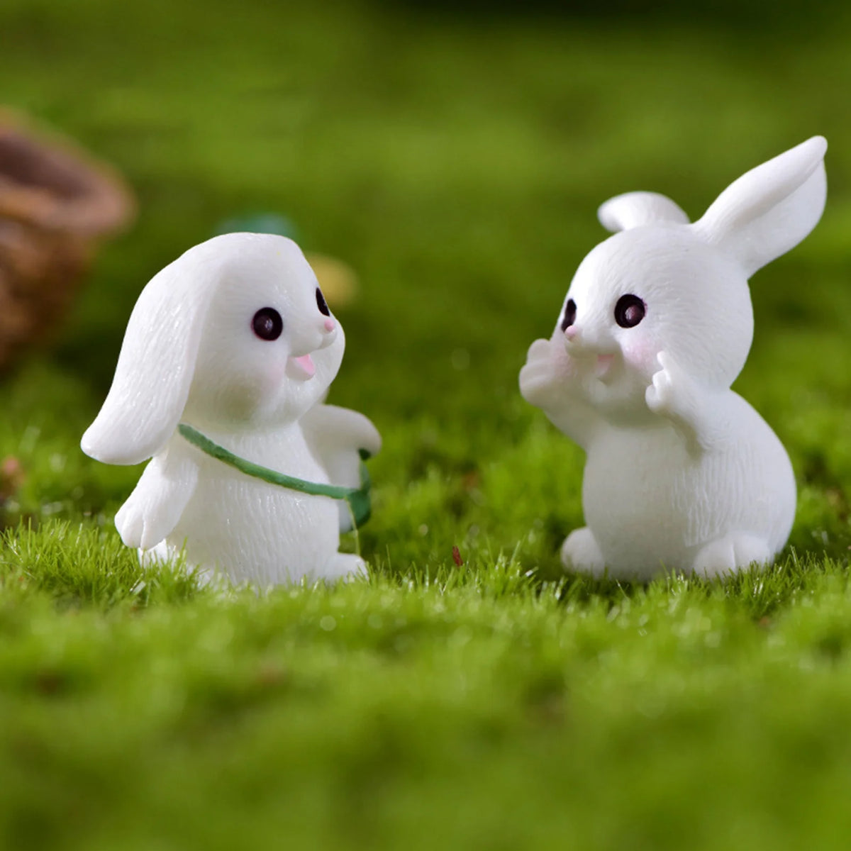 Bunny Figurine Resin Rabbit Miniature T450745