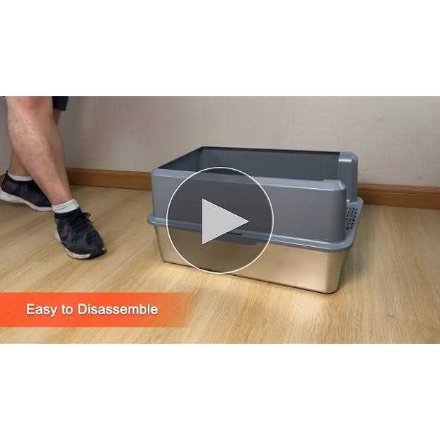 Enclosed Stainless Steel Litter Box XL with High Side D8484