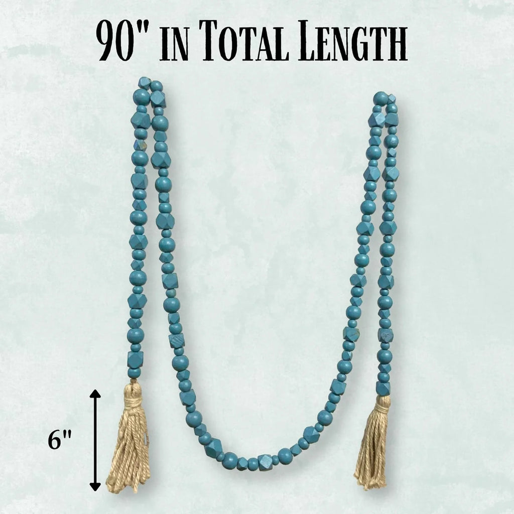 Wooden Bead With Jute Tassels G4413