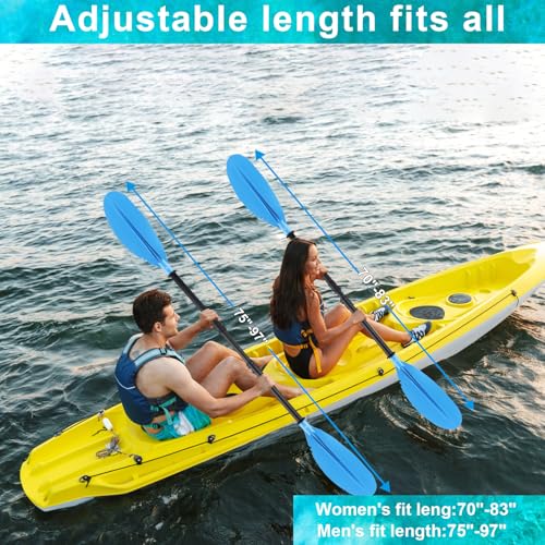 Adjustable Kayak Paddles 4 Pieces with Paddle Leash O6018