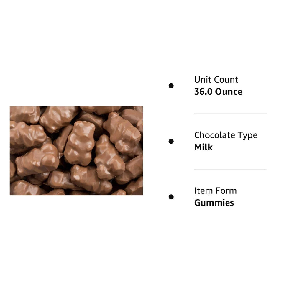 2.25 LBS Milk Chocolate Covered Gummi Bears M9137