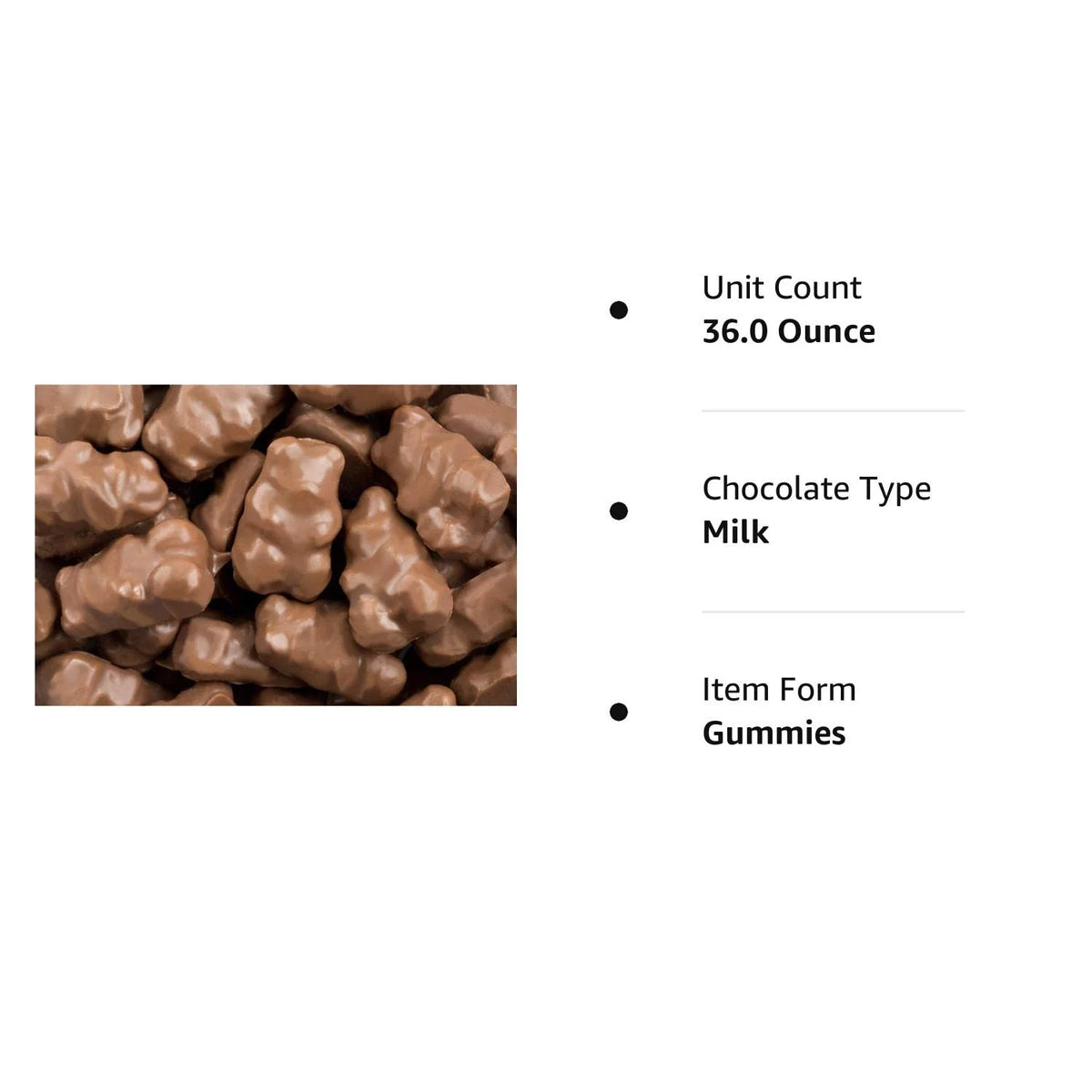 2.25 LBS Milk Chocolate Covered Gummi Bears M9137