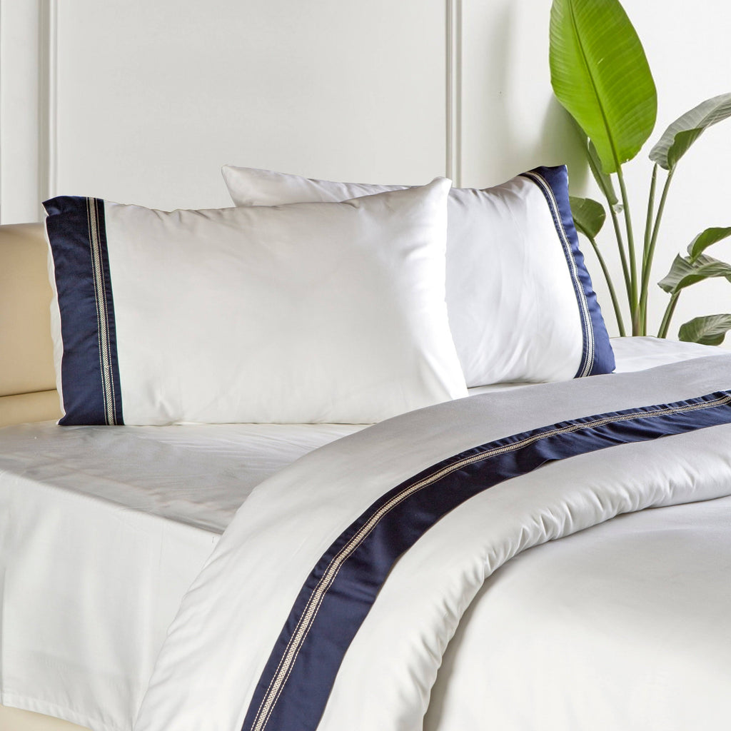 Queen 3 Pieces Turkish Cotton Sateen Duvet Cover Set L474