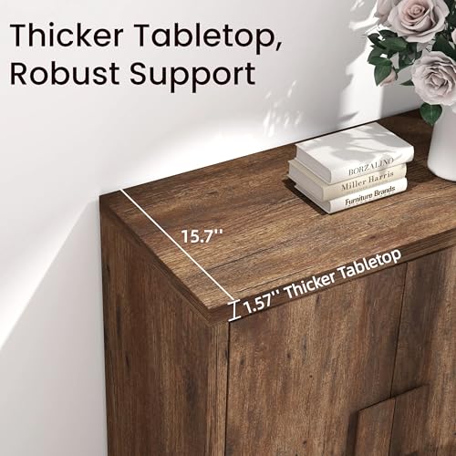 32" Small Buffet Cabinet with Adjustable Shelf E280