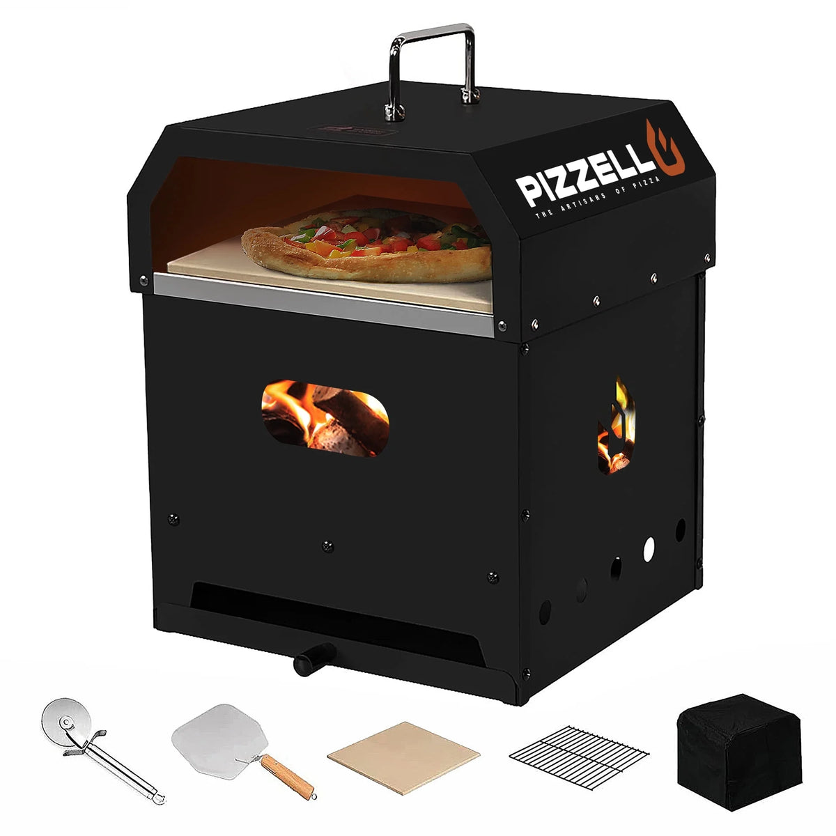 4 in 1 Wood Fired Outdoor Pizza Oven with Pizza Stone M70908