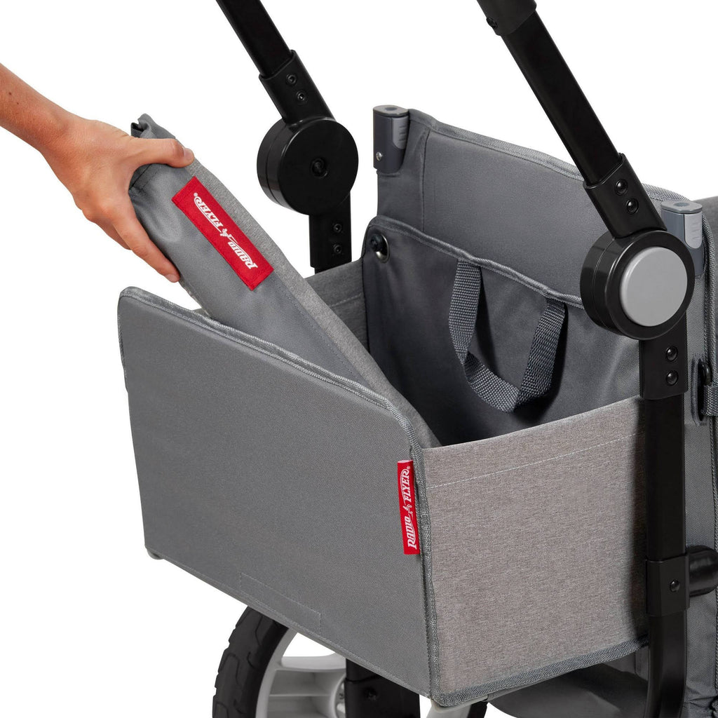 Grey Stroller Wagon with Canopy and Bag B262