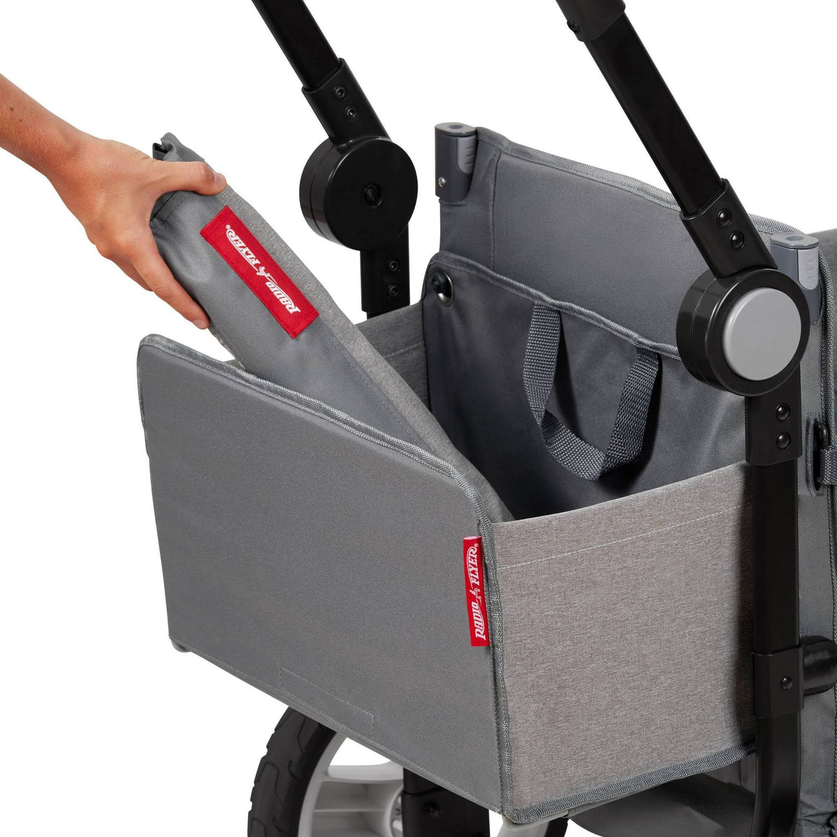 Grey Stroller Wagon with Canopy and Bag B262