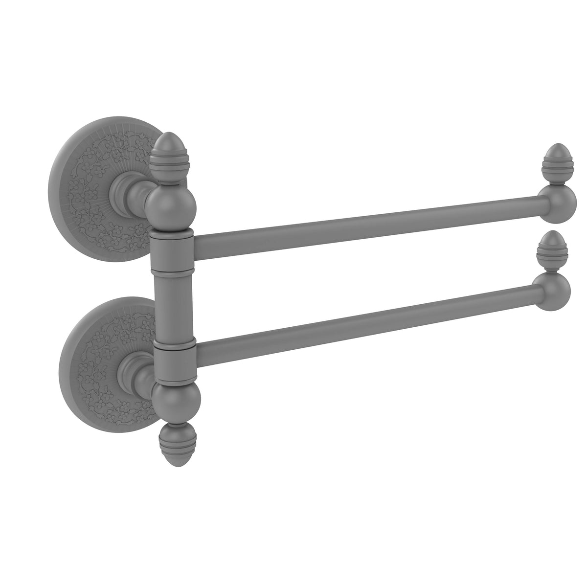 Matte Gray 2 Swing Arm Towel Rail W18488