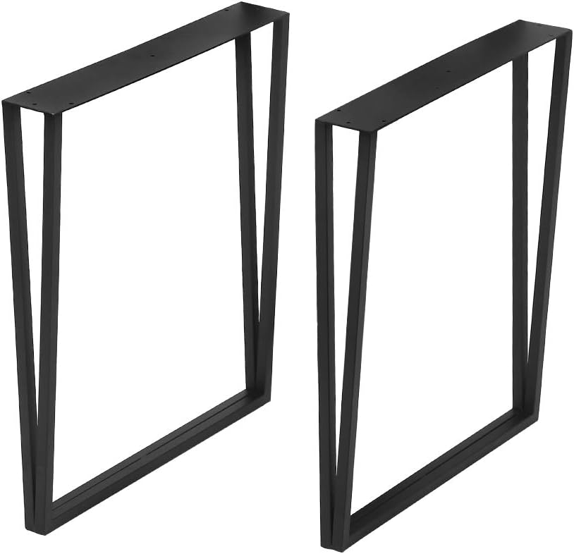 Black Metal Furniture Legs 28” 2 Pcs V4808