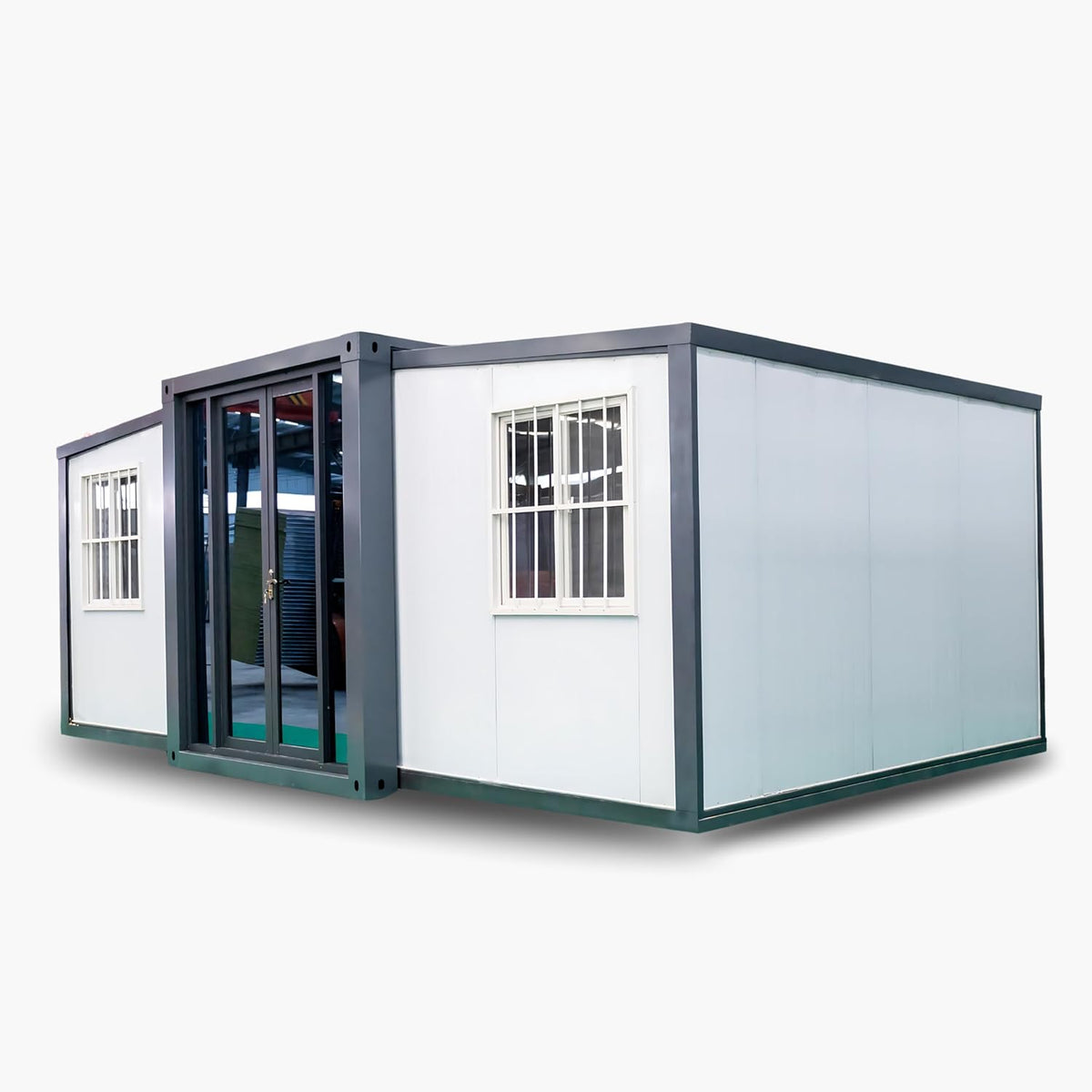 Prefabricated White Expandable Modern Prefab House with 1 Bathroom 1 Living Room and 2 Bedroom R892