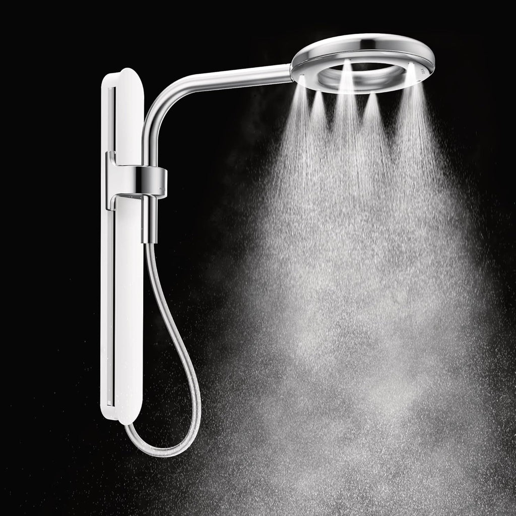 Chrome/White Rainshower Shower D699