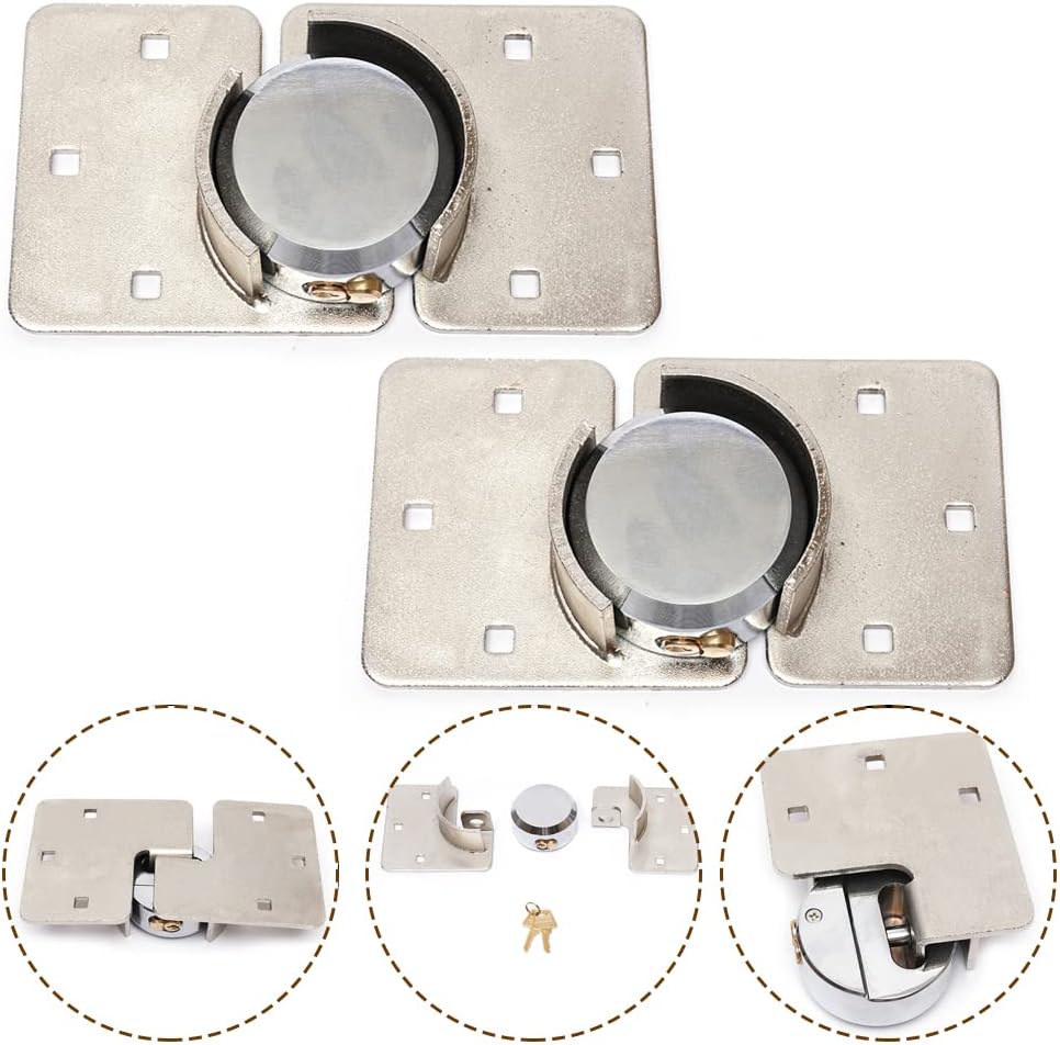 73Mm 2Pcs Hidden Shackle Padlock with 4 Keys B57407