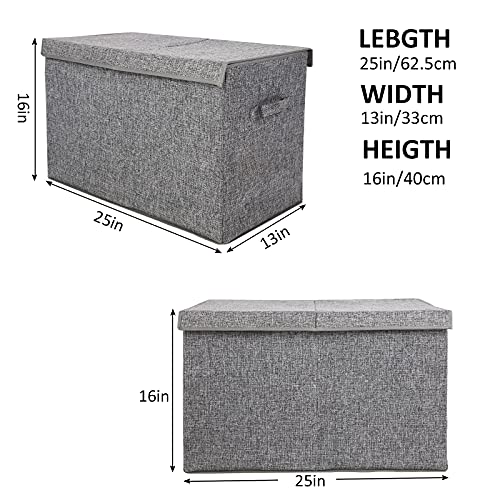 Large Flip-Top Lid Collapsible Toy Box Storage K2886