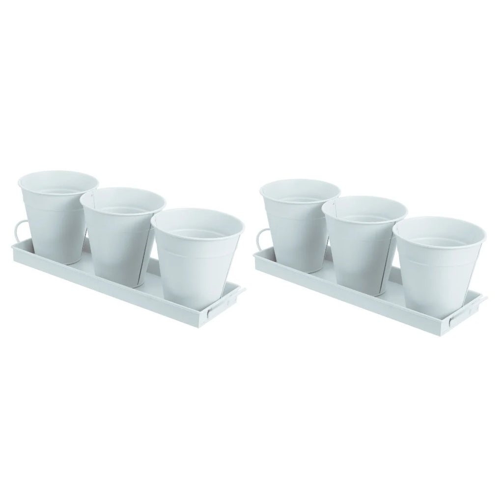 6 pcs Garden Flower Pot with 1pc Tray Y129