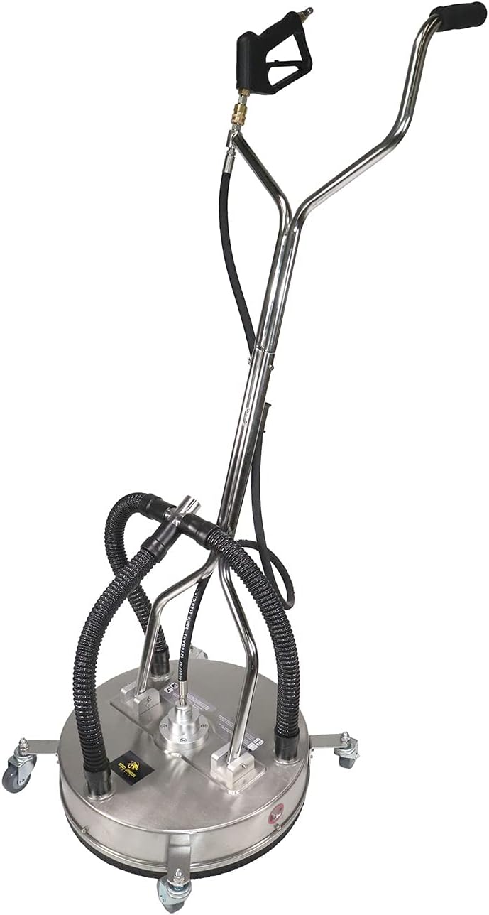 21" Stainless Steel Surface Cleaner with Vacuum Port, Wheels, and Wand Pressure Washer Attachment 4000 PSI B751476