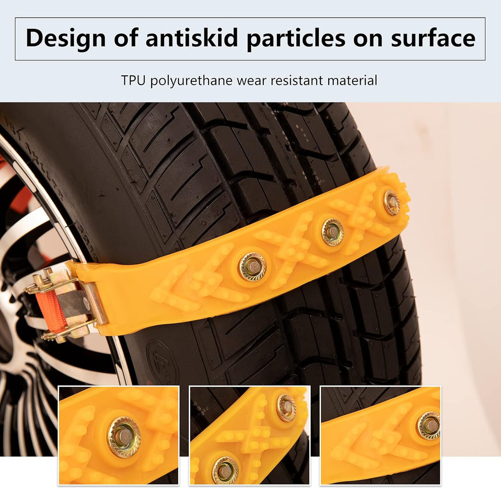 Adjustable Traction Tire Chains for Tyres Width 145-285mm Pack of 2 X46605