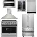36 Electric Range, Range Hood, Refrigerator, Dishwasher, Microwave and Wine Cooler P457806