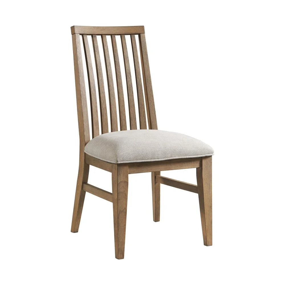 Wood Slat Back Chair Set of 2 V4401