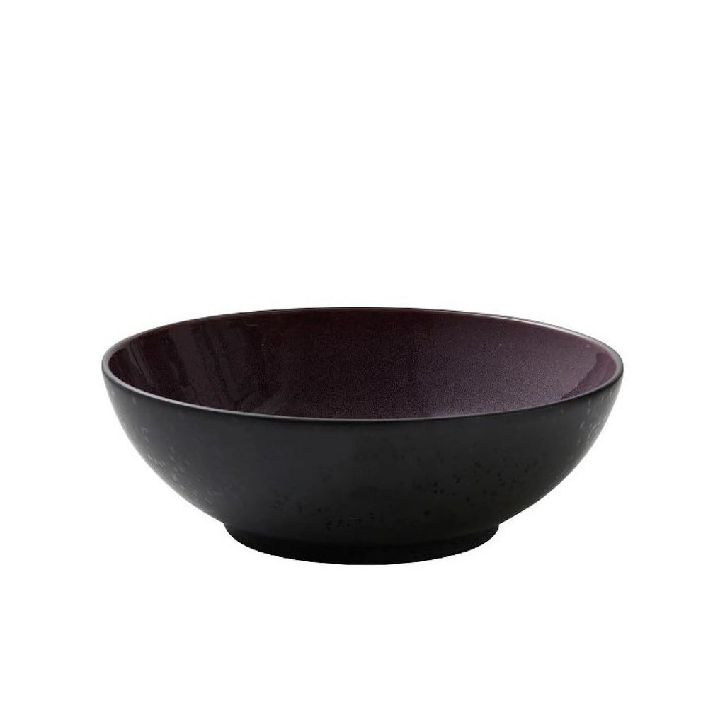 Stoneware Salad Bowl 30cm Black Lilac P4595