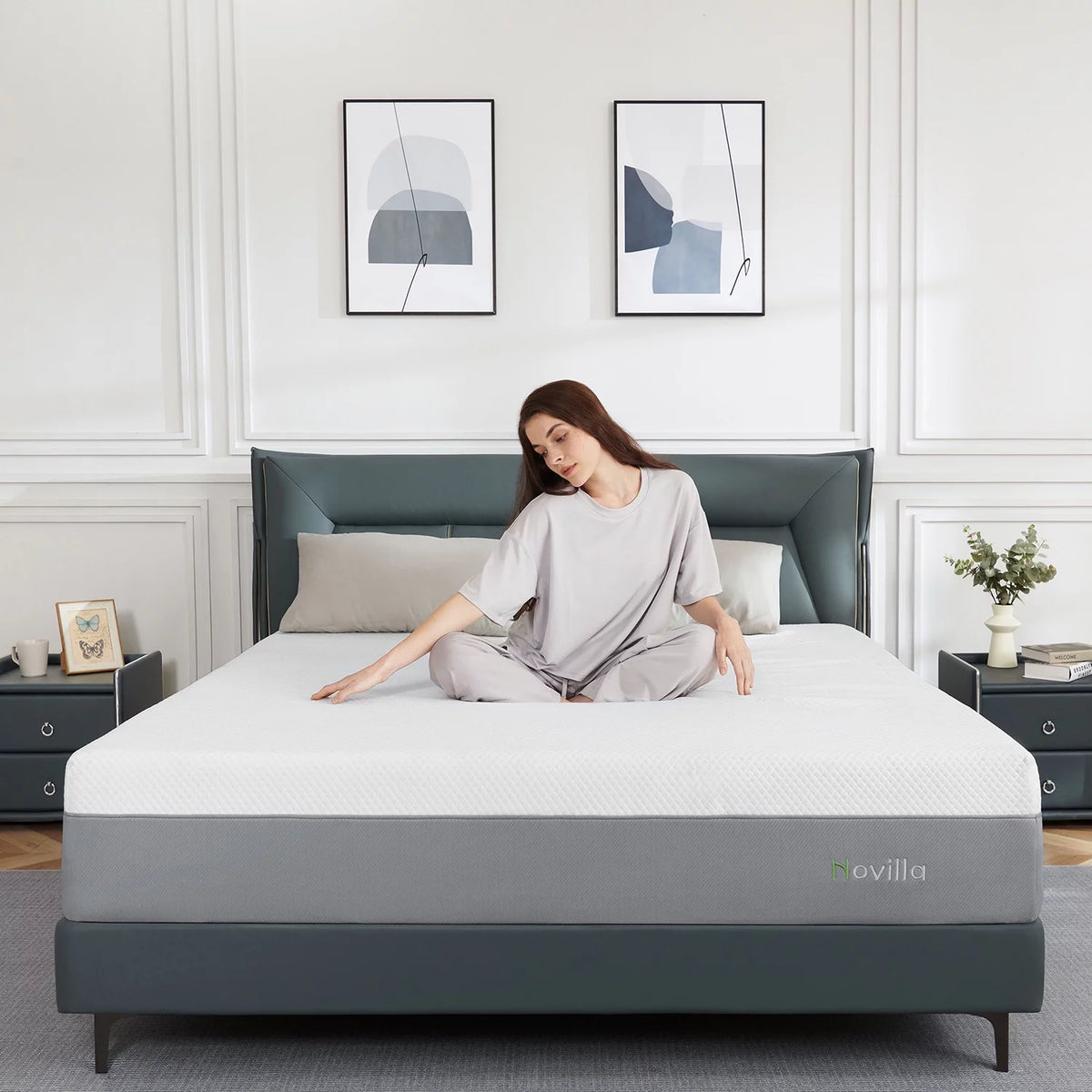 12 Medium Firm Gel Memory Foam Mattress, Full Size O219