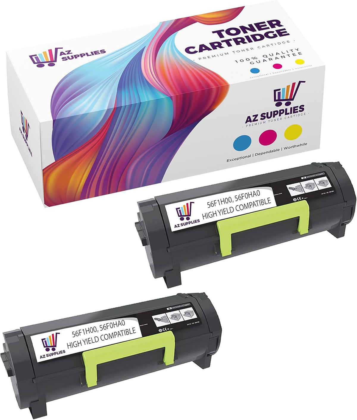 2 Packs HIGH Yield BLK Toner Cartridge U492012
