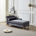Velvet Chaise Lounge Chair with Storage X6648