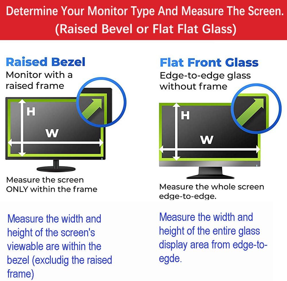 23 Inch Computer Privacy Screen Filter for 16:9 Widescreen Monitor, Pack of 2 I806