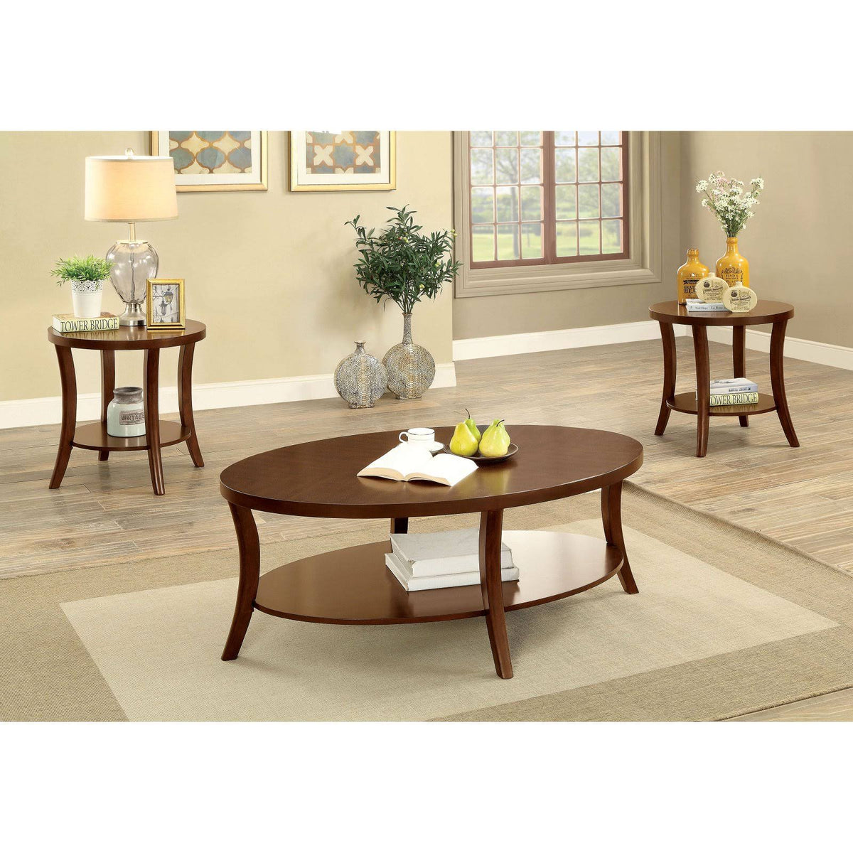 3 Piece Open Shelf Coffee Table Set B82321