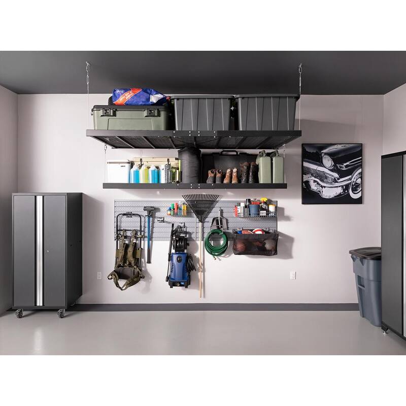 Steel Garage Wall Shelving in White (2-Pack) A43735