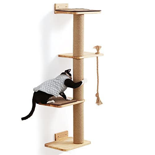 Wall Mounted Cat Scratching Tree with Kitten Bed B256