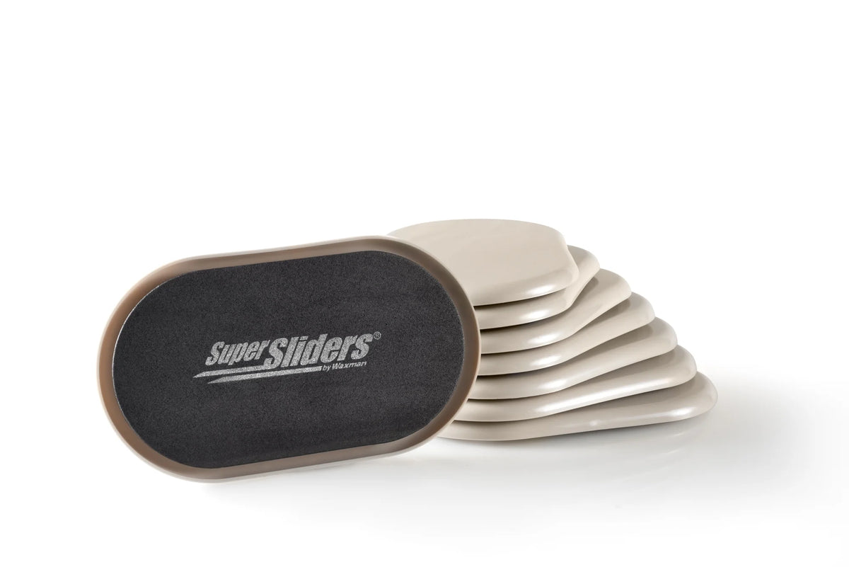 3 1/2" x 6" Oval Reusable Furniture Sliders, Beige (8 Pack) R984