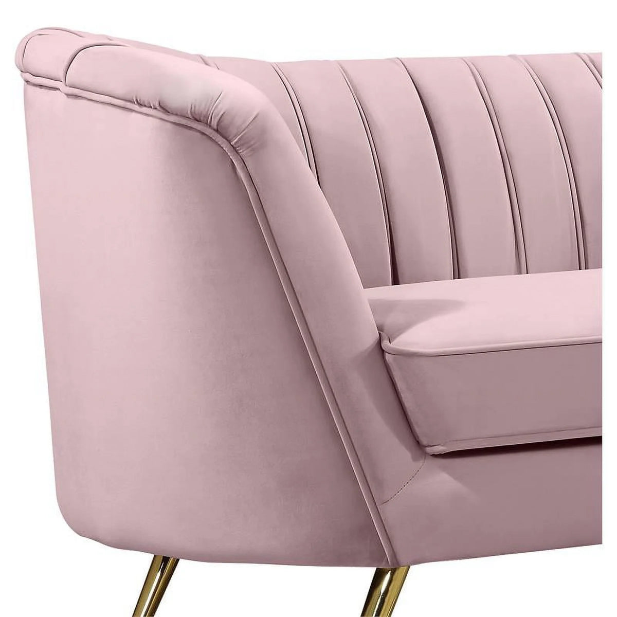 3-Piece Set with Accent Chair Loveseat and Sofa in Pink and Gold D781
