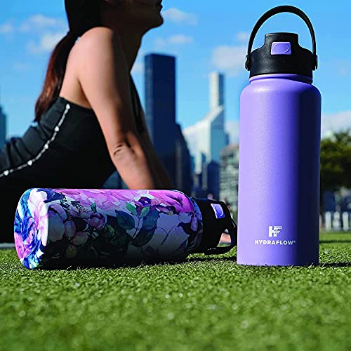 Triple Wall Vacuum Insulated Stainless Steel Water Bottle with Flip Straw B234271