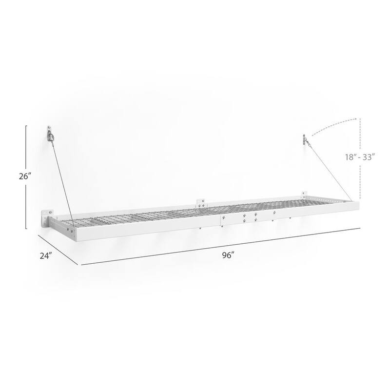 Steel Garage Wall Shelving in White (2-Pack) A43735