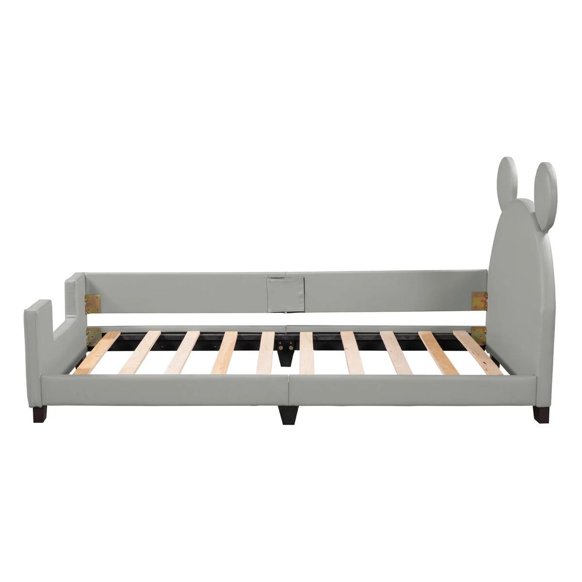 Gray Twin Upholstered Daybed with Headboard U42391