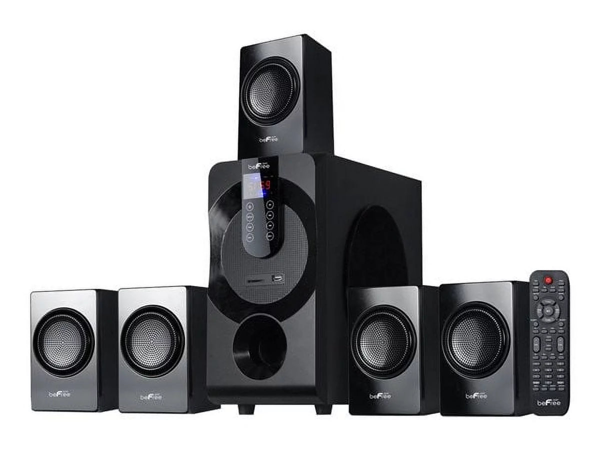 5.1 Channel Surround Sound Bluetooth Speaker System in Black S7242