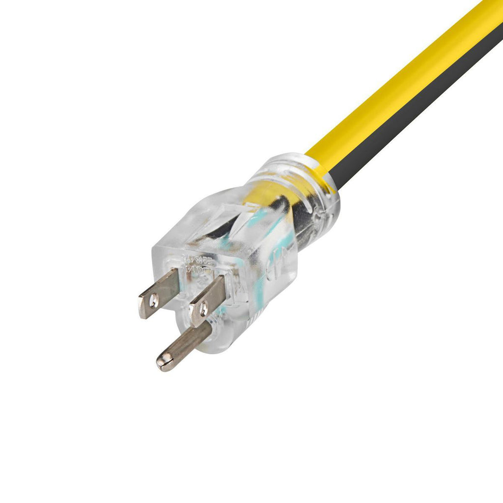 100 ft. 12/3 Gauge Multiple Outlet Extension Cord with Indicator Light, Yellow, Black H530