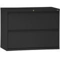36 inch 2 Drawer Lateral File Cabinet Black Z351