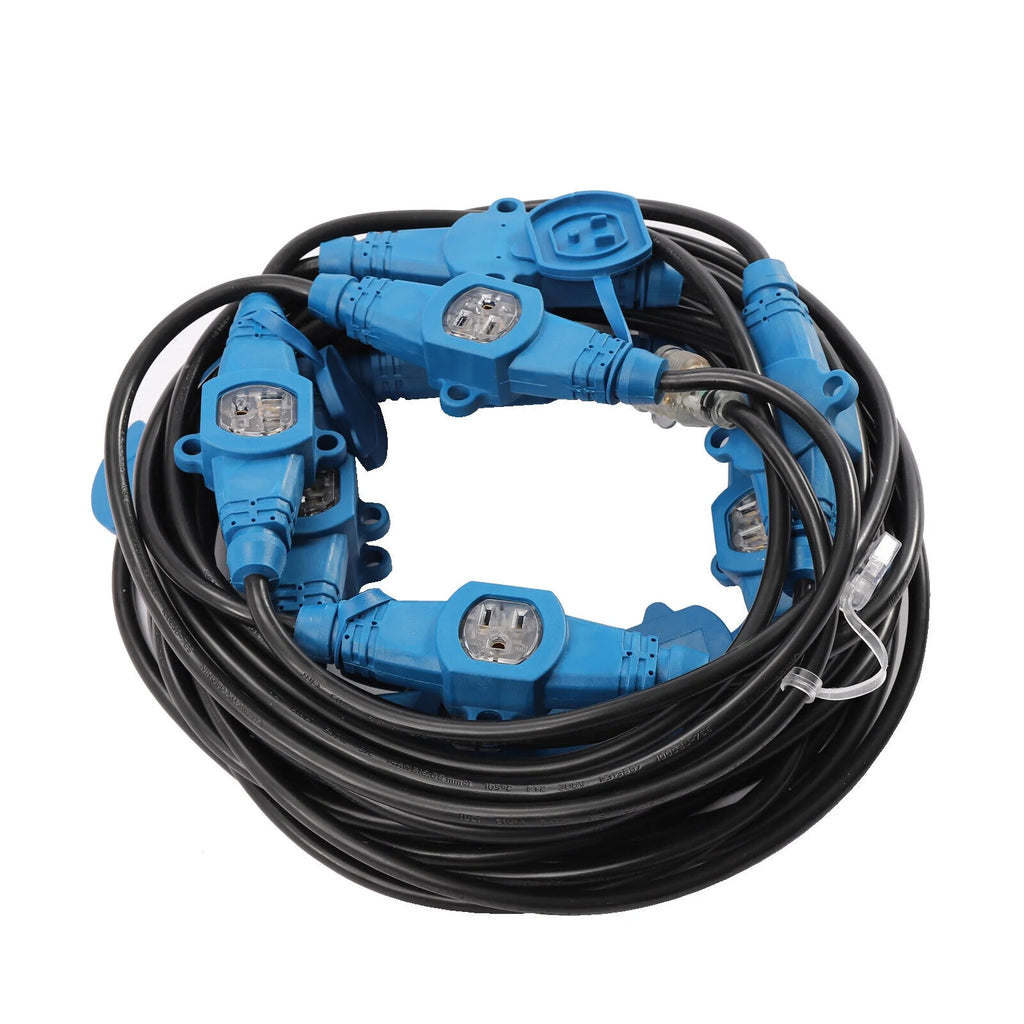 50FT Extension Power Cord 11 Outlets Heavy Duty T714427