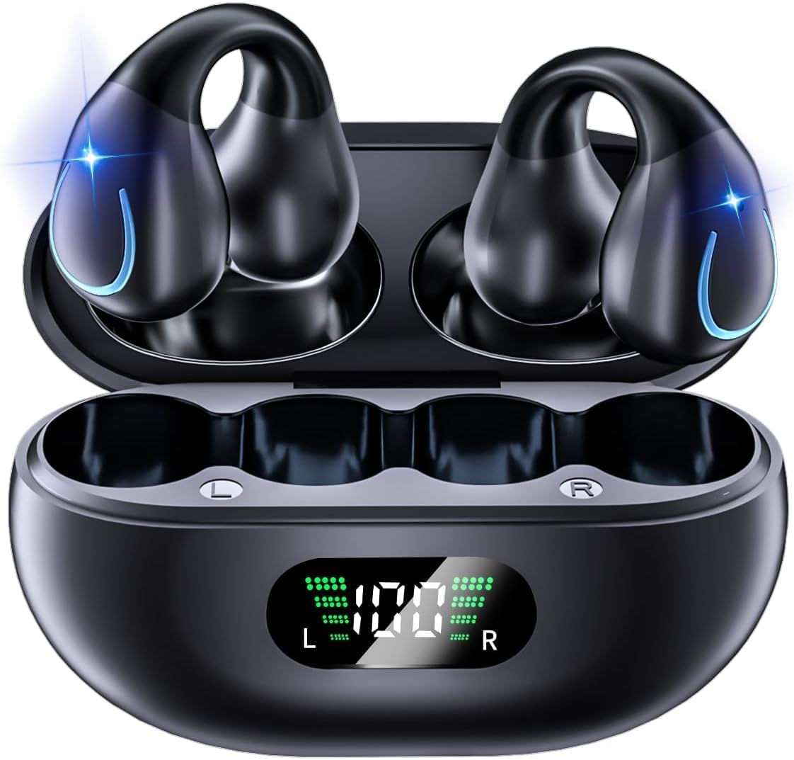 Open Ear Bone Conduction Headphones Bluetooth 5.3 Wireless Earbuds 48 Hours Playtime IPX7 Waterproof Sports E63638