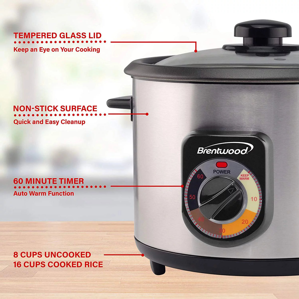 Stainless Steel Persian Rice Cooker 16 Cups T641403