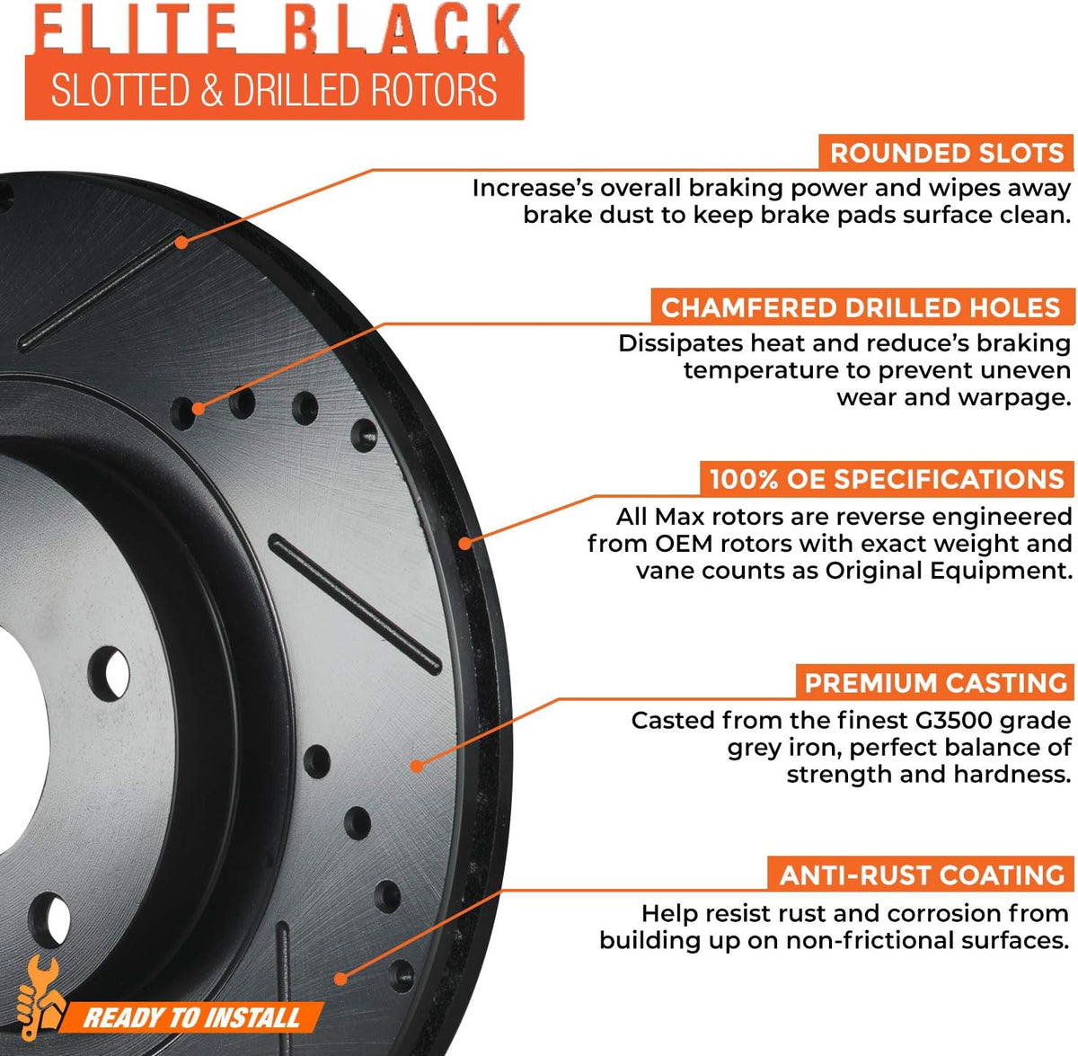 Max Brakes Elite XDS Rotors R50732