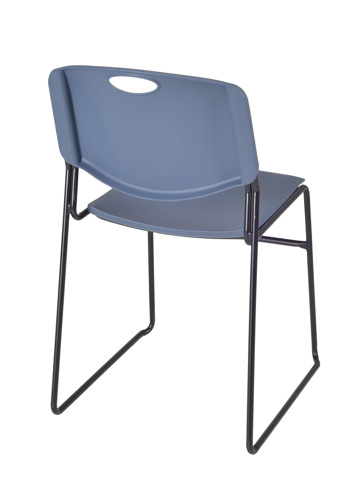 42x22 Round Breakroom Table with 4 Stack Chairs L790