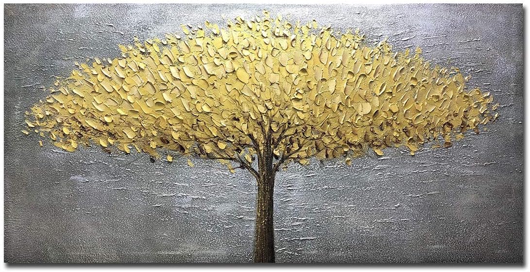 24x48 Inch Hand-Painted Oil Painting On Canvas Abstract Artwork Y568286