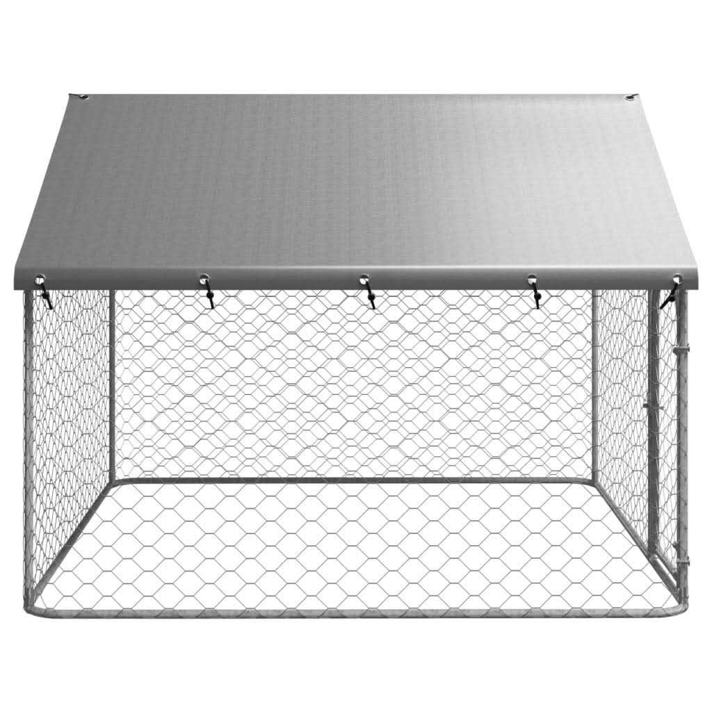 Outdoor Dog Kennel with Roof D38192