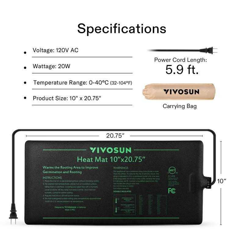 Seedling Heat Mat and Digital Thermostat Combo Set M46486