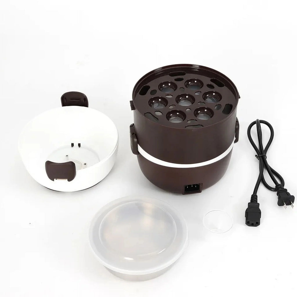 Portable Electric Food Warmer Steamer 3 Layers 2L A368968