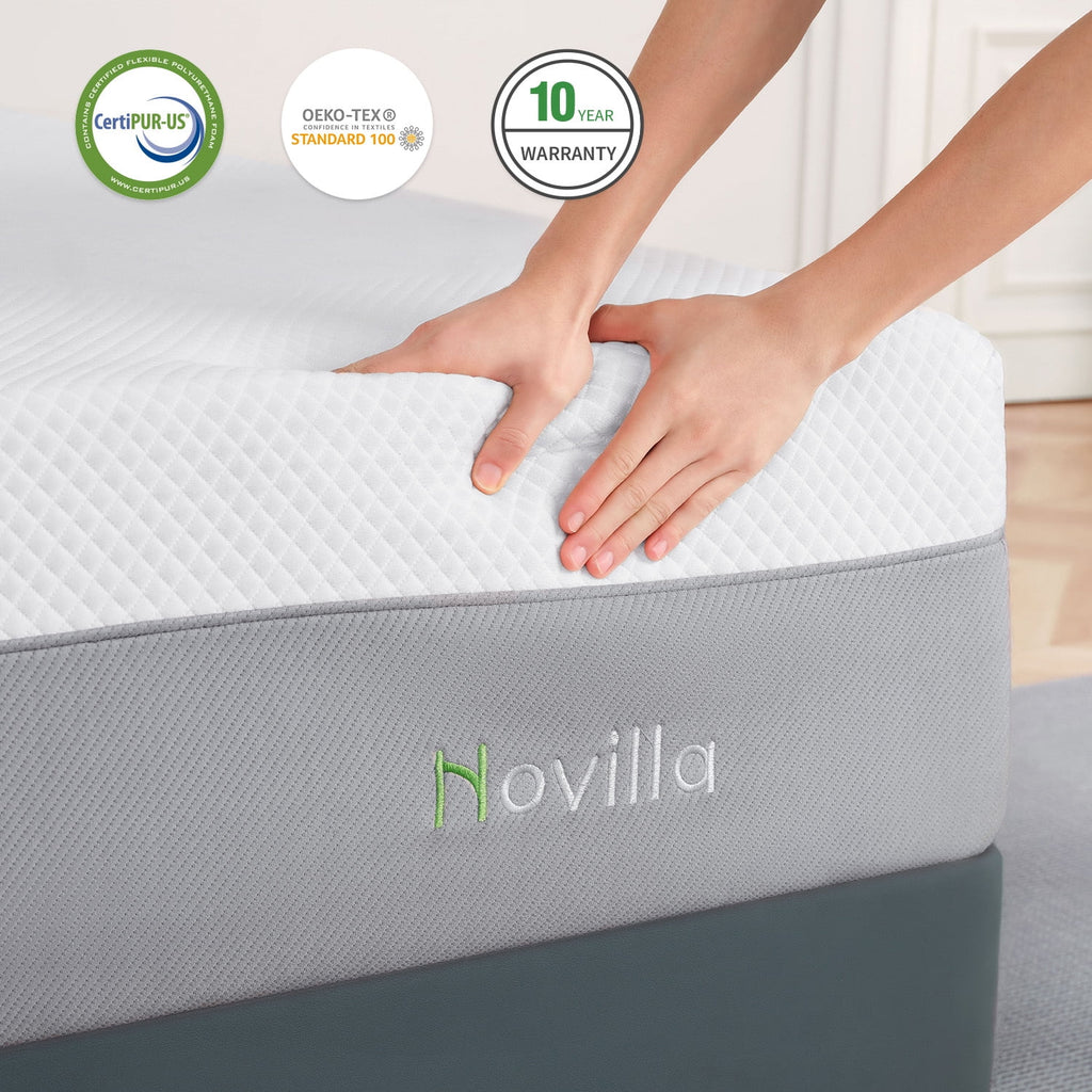 12 Medium Firm Gel Memory Foam Mattress, Full Size O219